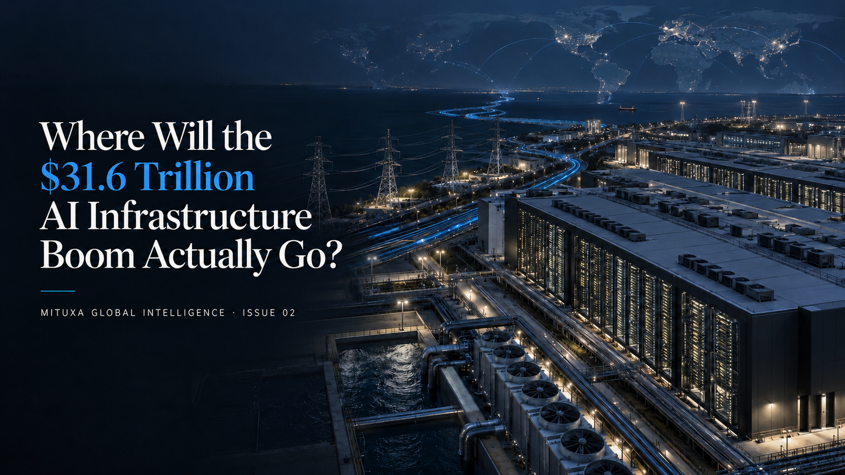 AI data centres connected to power grids around the world